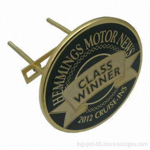 Car Badge/Car Emblem in 2-D or 3-D Designs, Available in VariousTypes of Material and Finishes